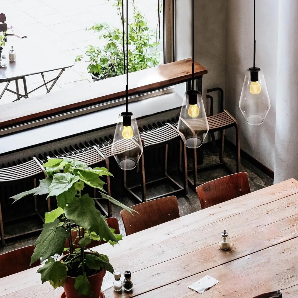 Lily fekete függőlámpa, magasság 120 cm - SULION