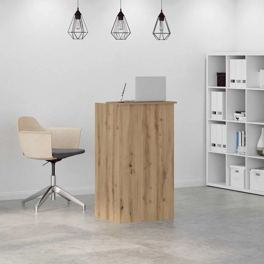 recepciós pult kézműves tölgy 55x50x103,5 cm szerelt fa