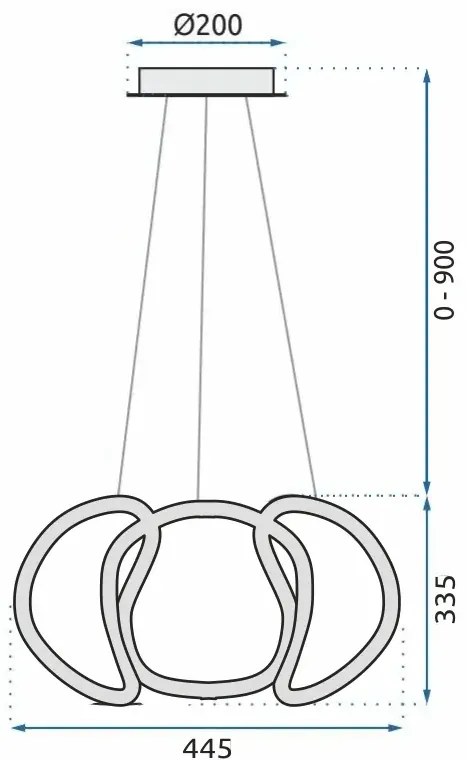 Elegáns, modern LED mennyezeti lámpa távirányítóval arany
