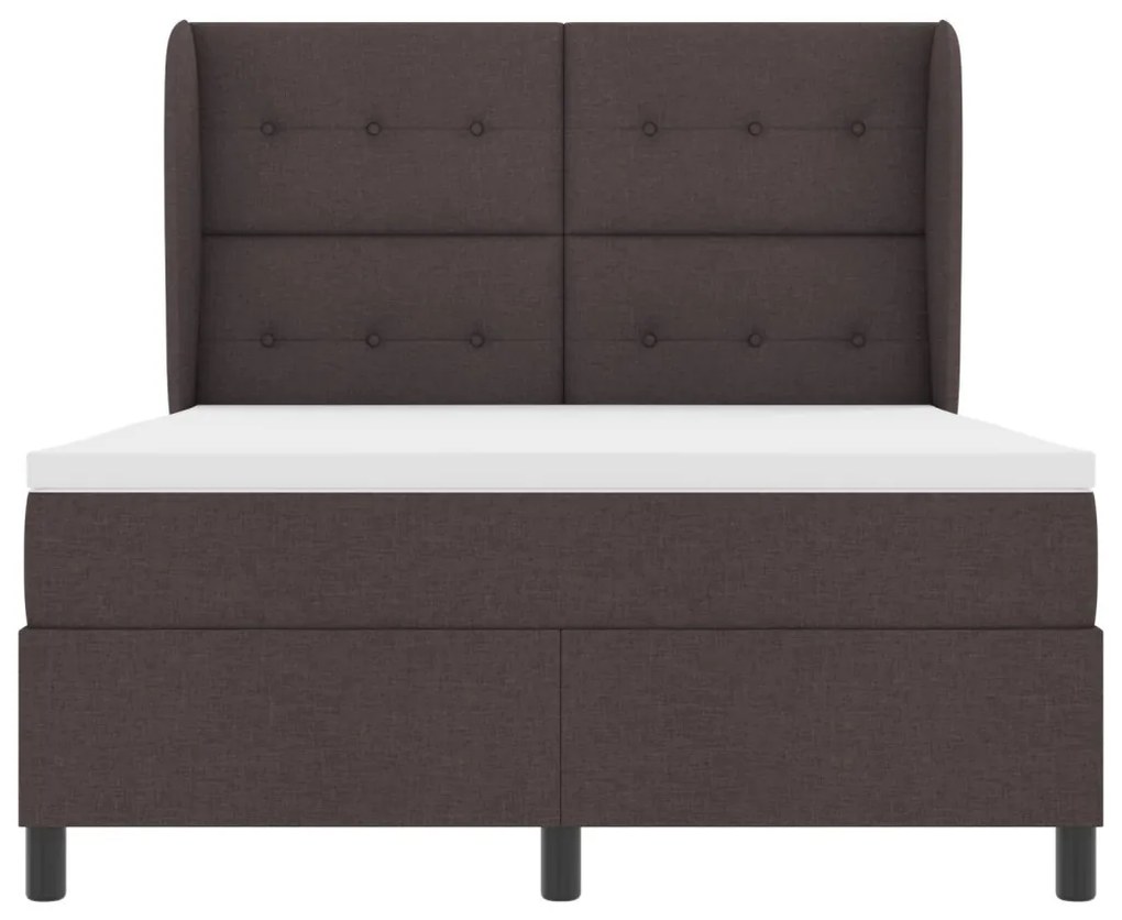 Boxspring Ágy Mattal - Sötétbarna, 160x200 cm Szövet