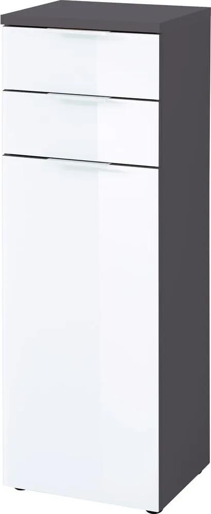 Pescara fehér-szürke szekrény, magasság 112 cm - Germania