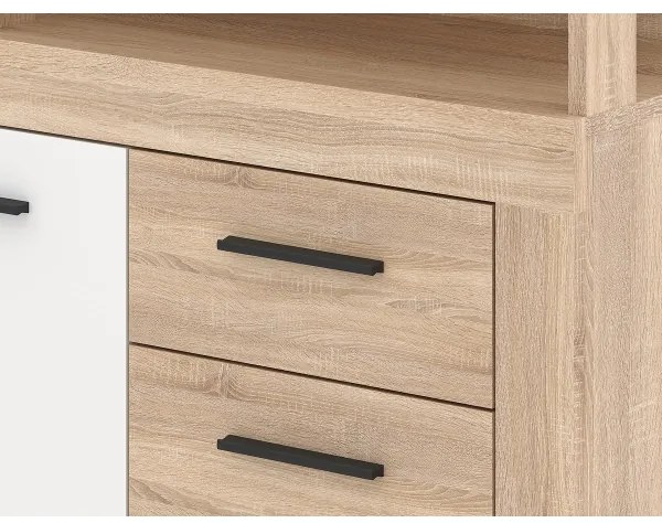 Komód RUNA Sonoma tölgy/fehér
