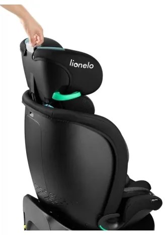 Lionelo - NAVY i-Size 40-150 cm forgatható autósülés bázissal, fekete/türkiz