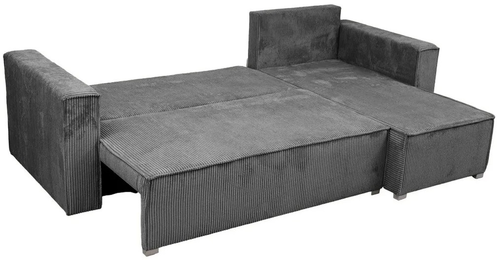 Szürke sarokkanapé SMART COSARO, kétoldalas + 2 párna AJÁNDÉK