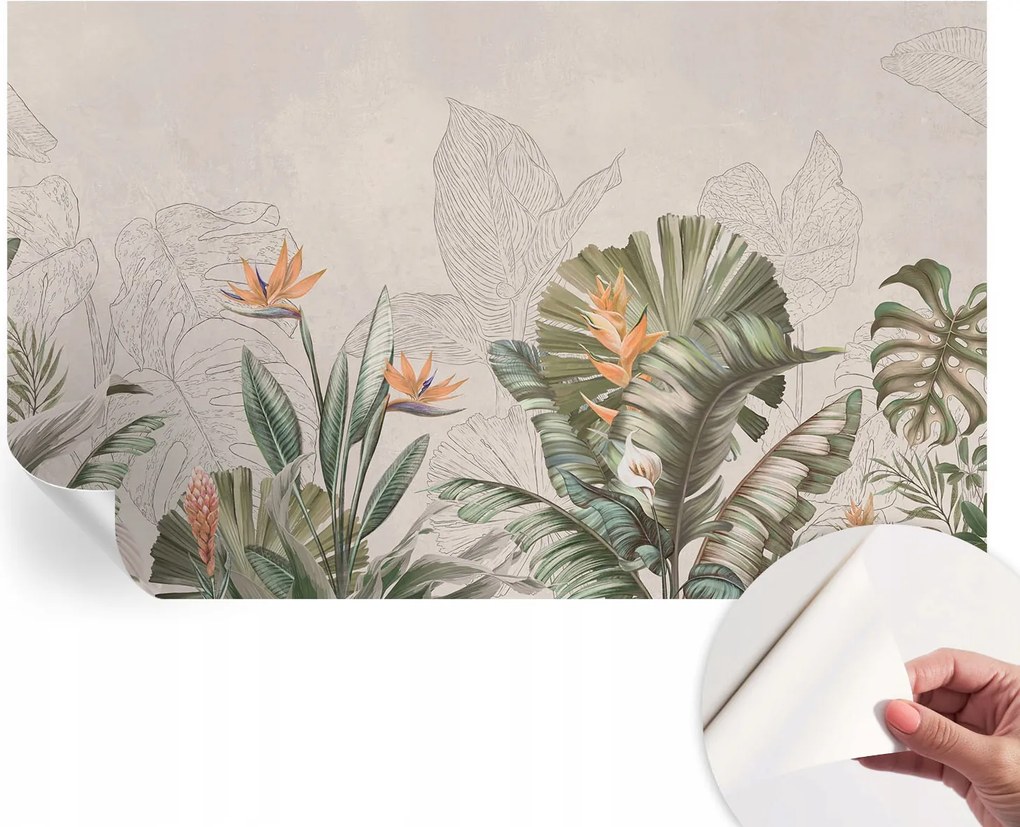 Öntapadós Dekoratív Fotótapéta Hálószobába Trópusi virágok 416x254