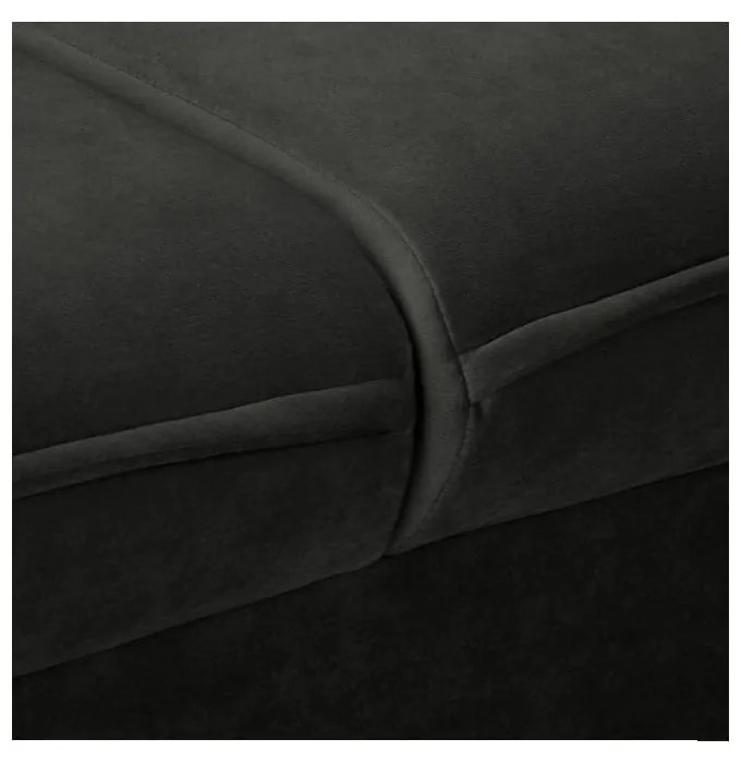 Sötétszürke bársony kanapé 138 cm Juli – Ropez