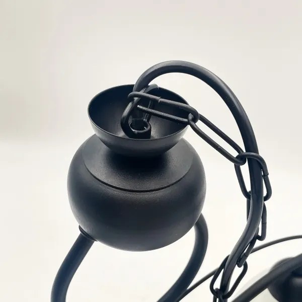 Csillár láncon RETRO 2xE27/60W/230V matt fekete