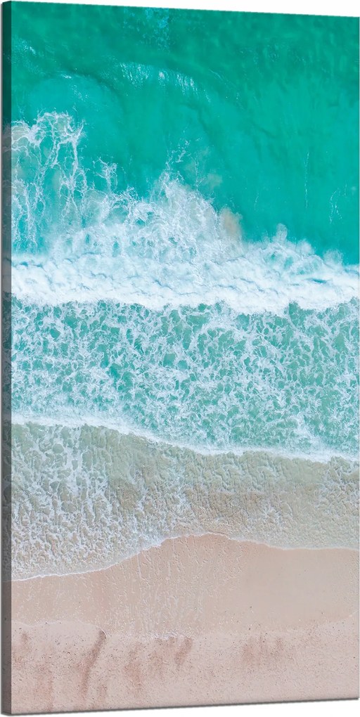 Vászonkép Tenger Hullámok Víz Tengerpart 60x120 cm Ideális ajándék