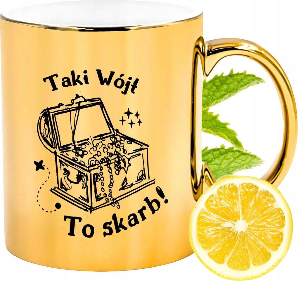 Prémium Arany Csillogó Bögre Ajándék Nyomtatott Fotóval