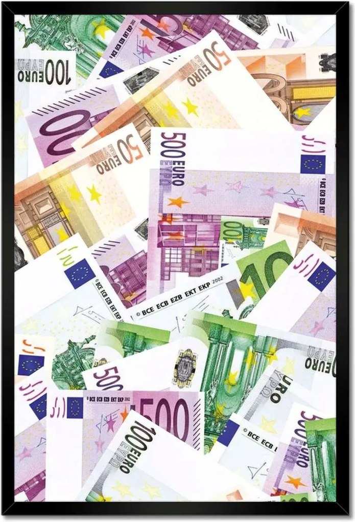 Poszterek keretben 40x60 Sok pénz Euro pénztárgép