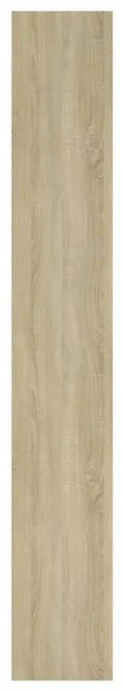 sonoma tölgy szerelt fa könyvszekrény/térelválasztó 80x30x198cm