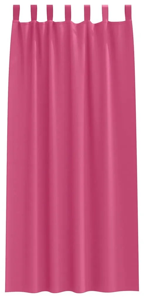 Függönyök 2 pcs Fényes rózsaszín 225 x 140 cm Poliészter