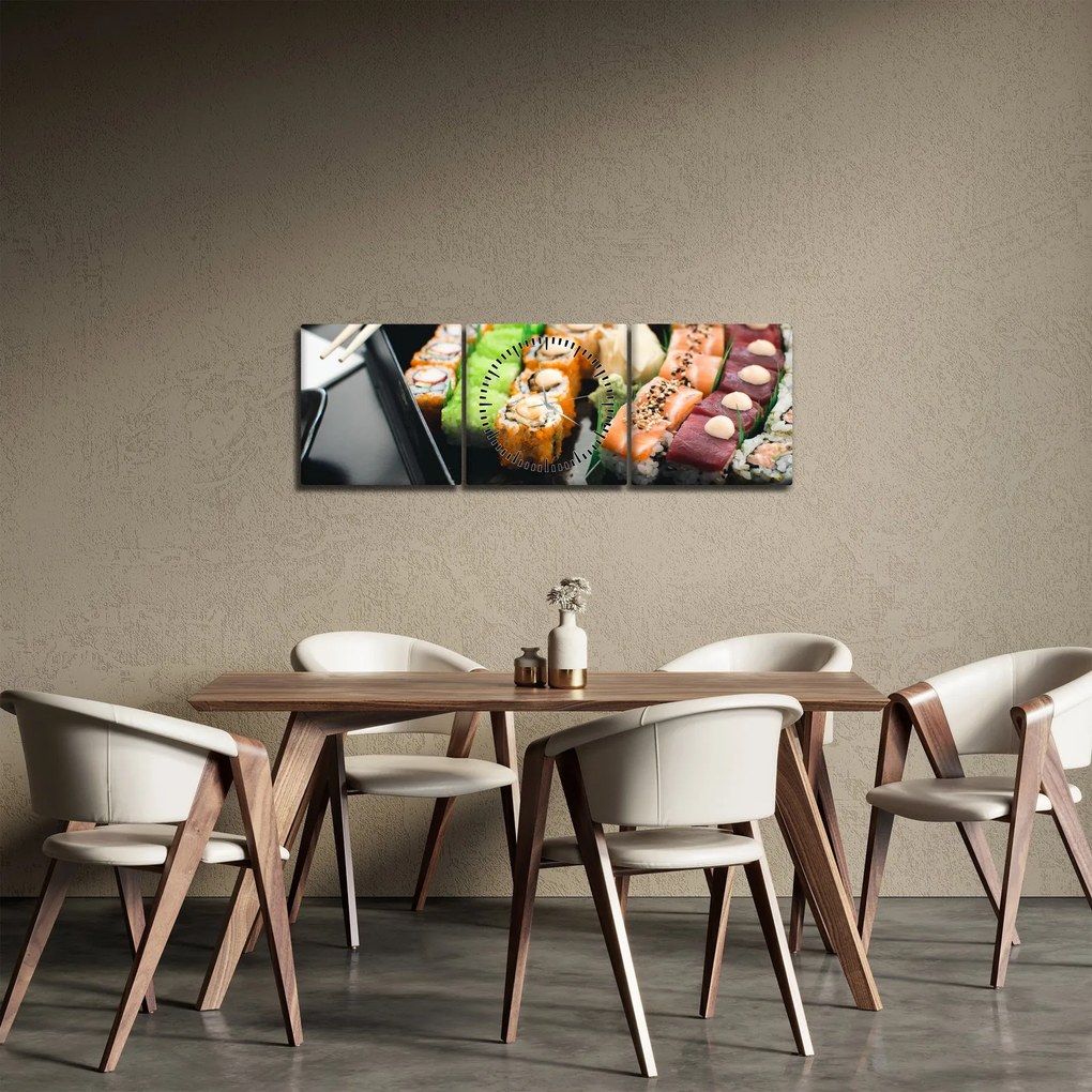 Kép - Sushi (órával) (90x30 cm)