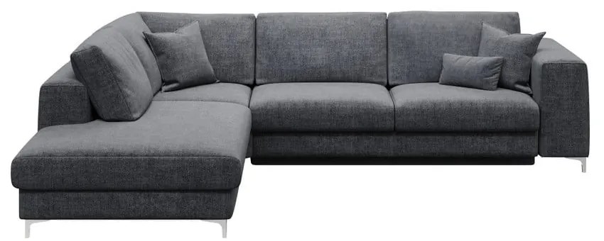 Rothe sötétszürke ötszemélyes kinyitható kanapé, bal oldali - devichy