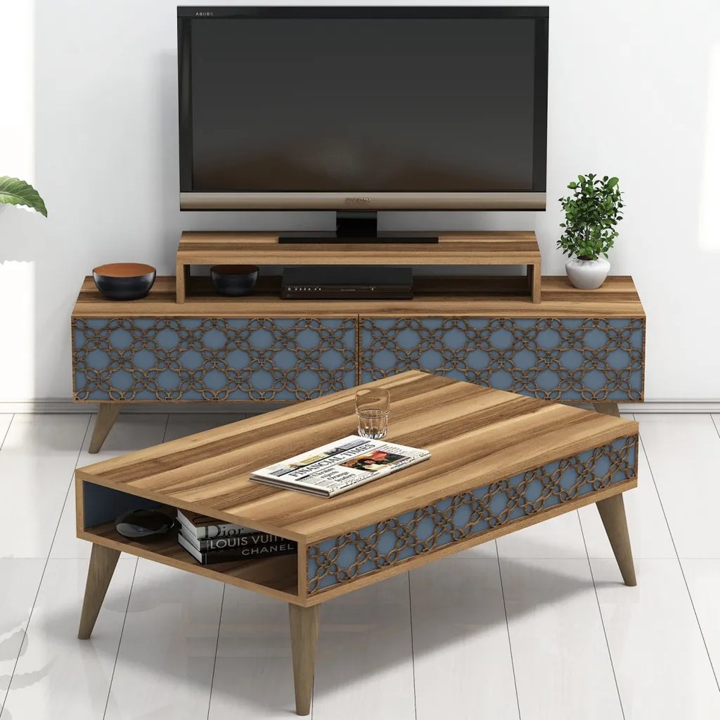 City nappali bútorszett, dió, 140 cm – TR845HCT5207