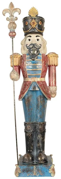 Vintage nagy diótörő figura kék 99 cm