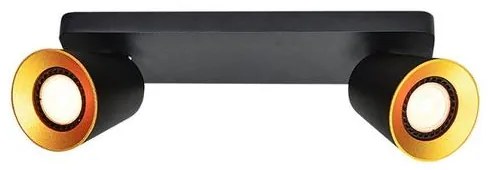 Lámpa Mennyezeti lámpatest Elli, 4557,AC220-240V, 50/60 Hz, IP 20 2*GU10 ,max. 20 W, dupla, fekete