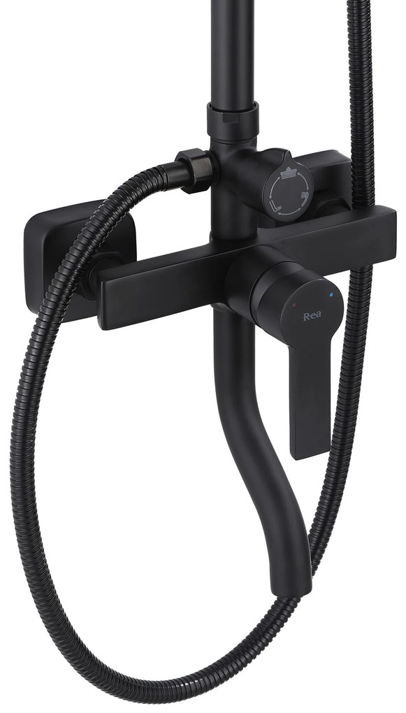Zuhanyszett REA ARGUS BLACK MATT