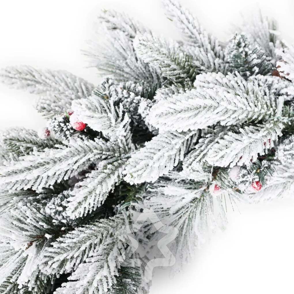 Karácsonyi koszorú Havas 50 LED 60 cm