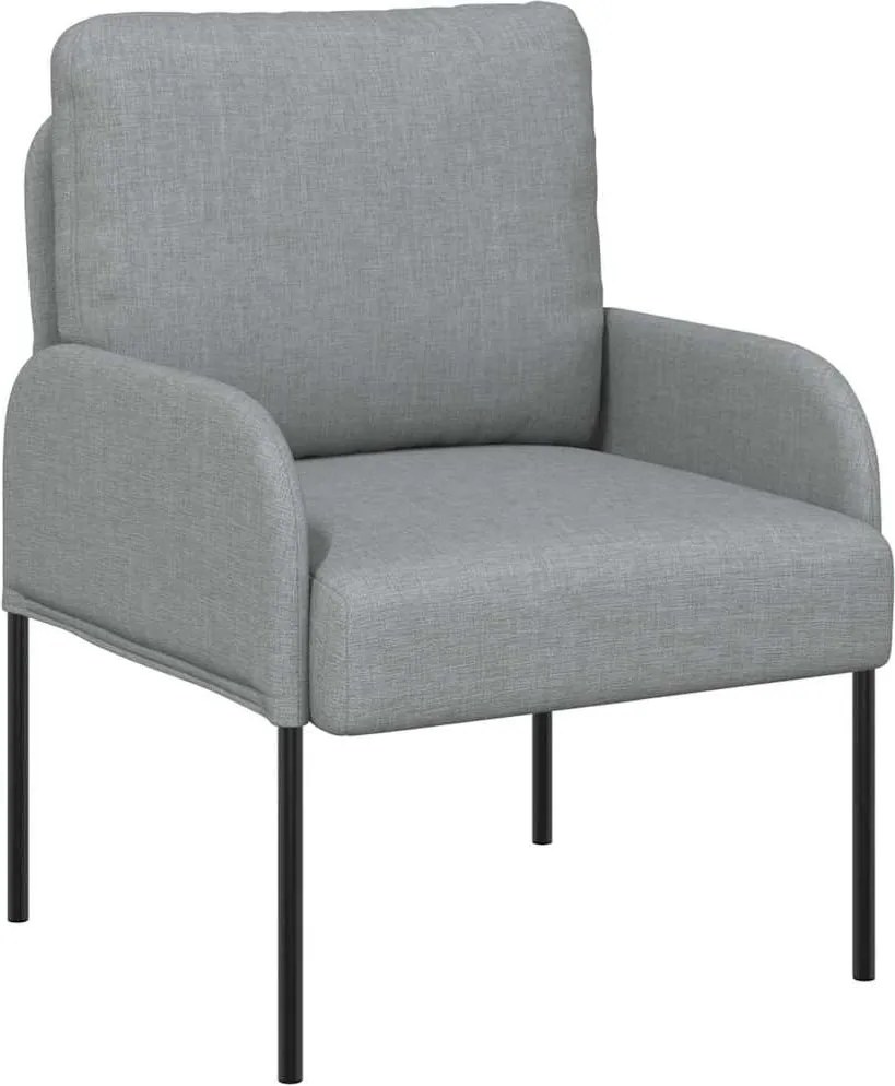 vidaXL Kanapék párnával 55cm Világosszürke Furnér