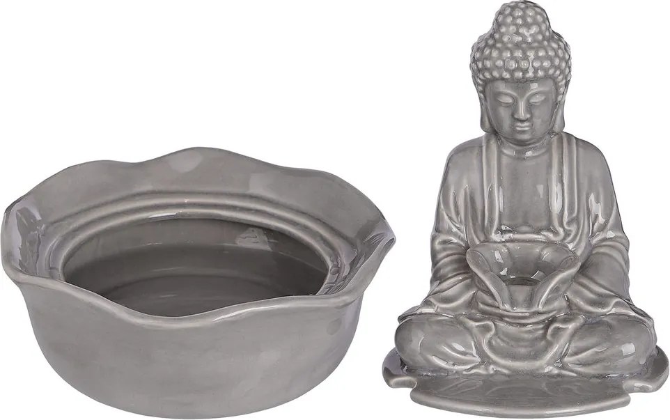 BALANCE kerámia asztali szökőkút Buddha, szürke