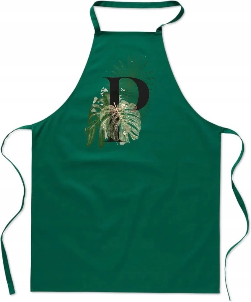 Konyhai Kötény zöld P Betűvel Paulina Patrícia FA_373_z
