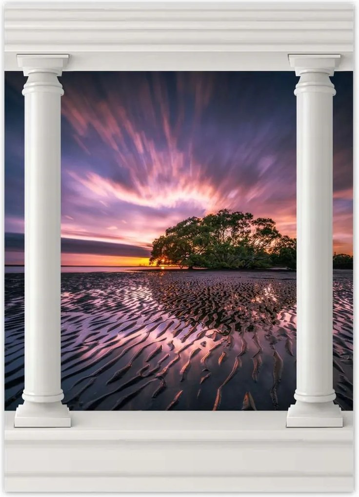 Poszterek 50x70 Gyönyörű lila tájkép