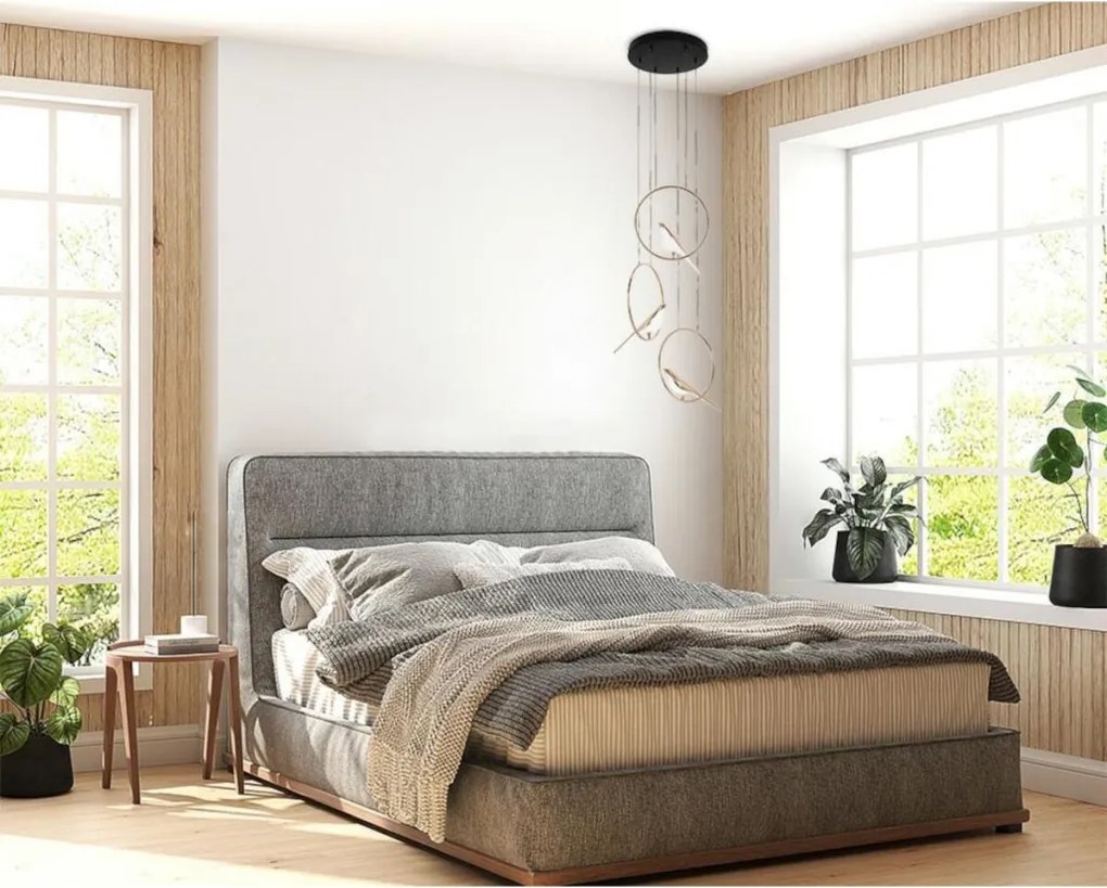 KING HOME MSE010100294 BIRD Modern Led Függesztett Lámpa Fekete, Arany LED IP20