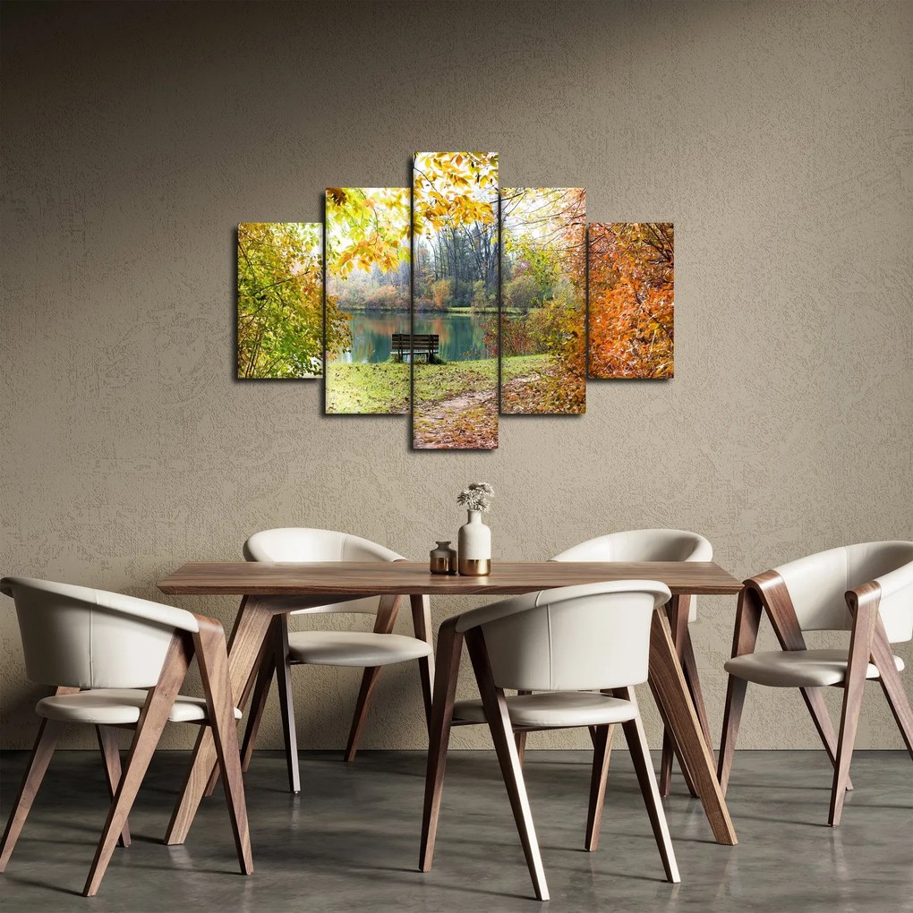 Egy tó képe (150x105 cm)