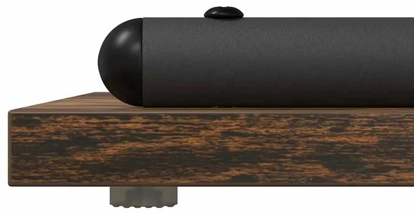 Konzolasztal polcokkal Füstölt tölgy 101 x 35 x 80.5 cm Faanyag