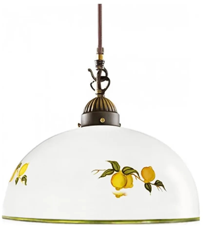 Kolarz 731.30.126 - Csillár zsinóron NONNA 1xE27/75W/230V átm. 20 cm citromok