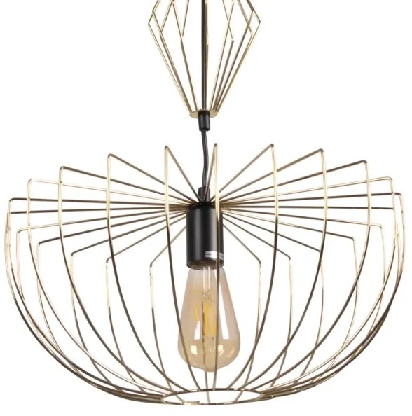 Csillár zsinóron JASMINA 1xE27/20W/230V átm. 40 cm arany