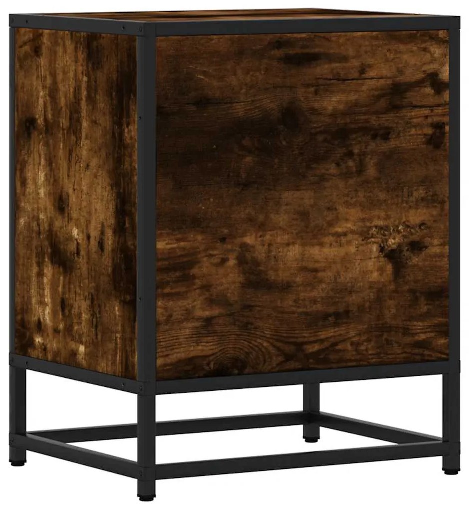 éjjeliszekrények 2 db füstölt tölgy 40x31x50 cm Gépi fa és fém