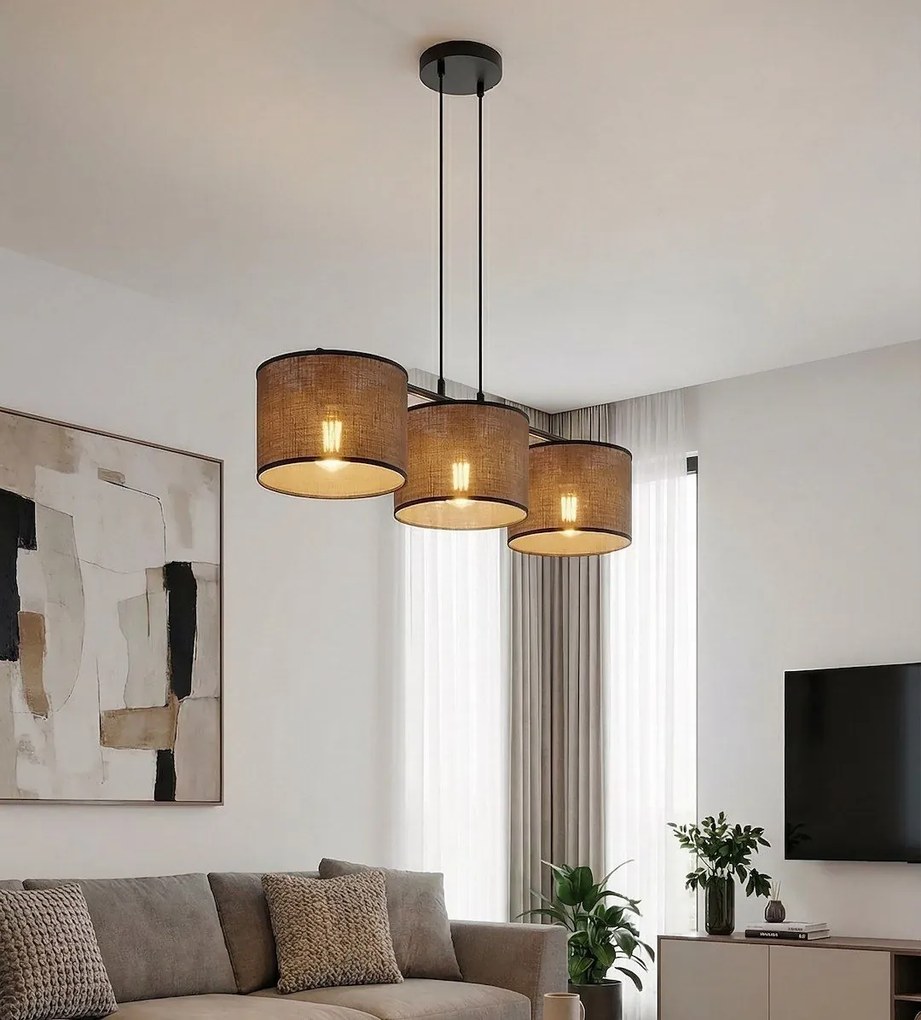 Emibig modern függeszték eco barna fekete emi1657/3