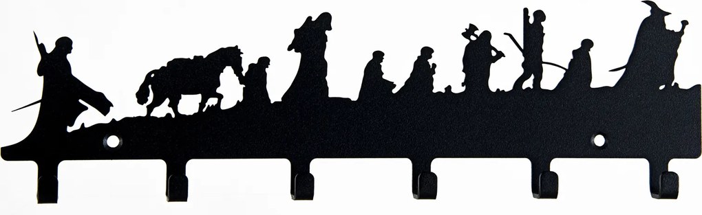 Fali kulcstartó 6 akasztóval. Több színben