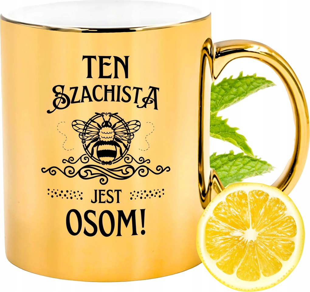 Prémium Arany Csillogó Bögre Sakkozónak Ajándék Nyomtatott Fotóval