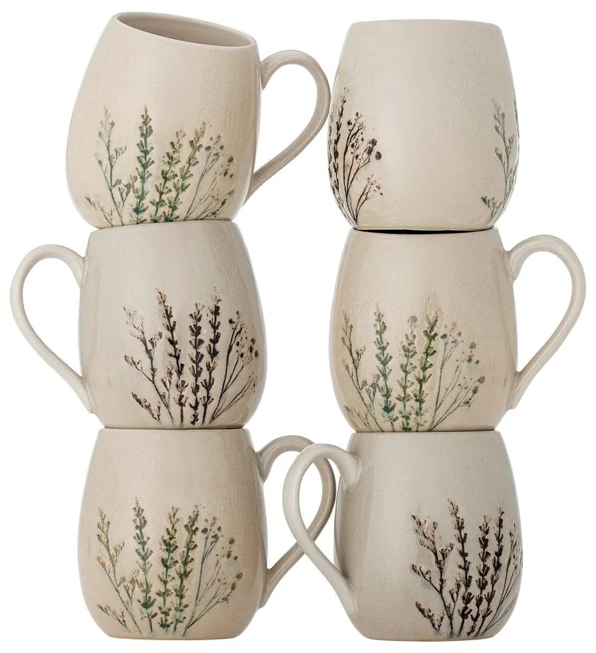 Bézs agyagkerámia bögre szett 6 db-os 400 ml Bea – Bloomingville