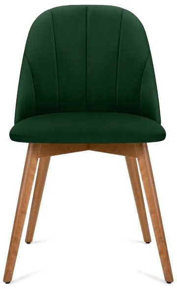 Étkezőszék BAKERI 86x48 cm sötétzöld/világos tölgy