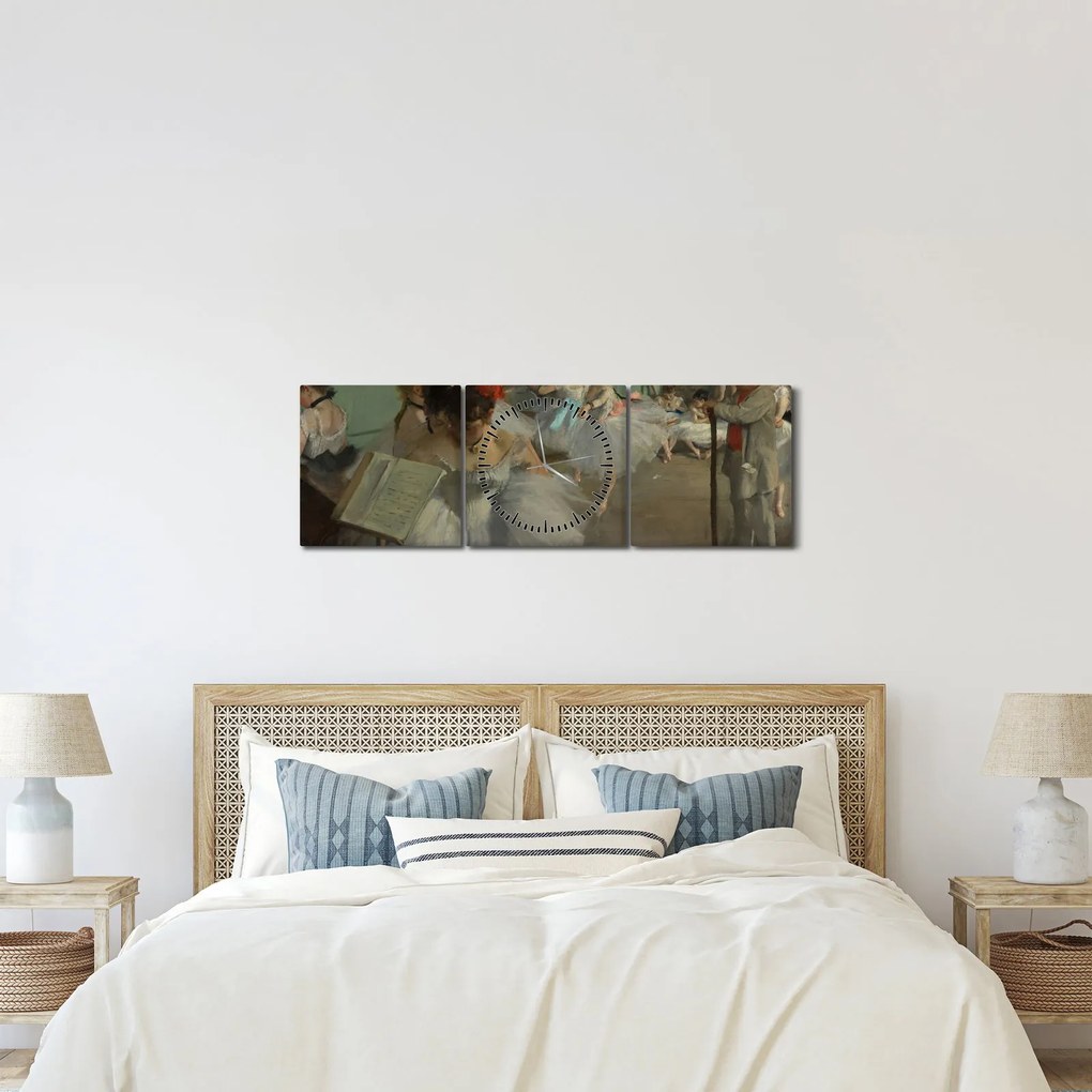 Kép - Edgar Degas, The Dance Class, reprodukciók (órával) (90x30 cm)