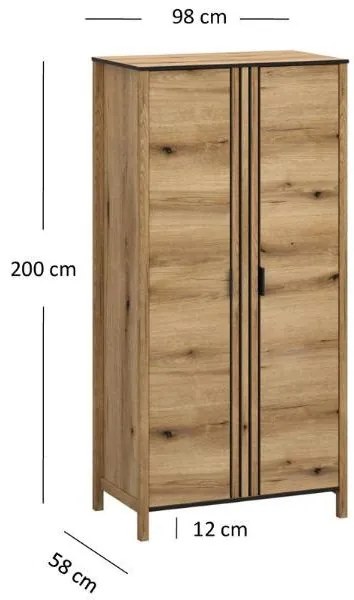 Ruhásszekrény Hemos 1 (evoke tölgy) . 1116850