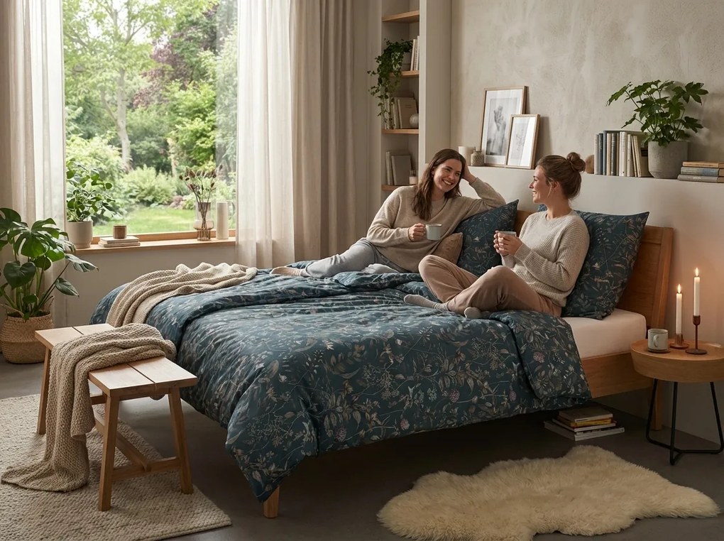 Renforcé pamut ágynemű SELMIRA sötétzöld hotelzsebbel Ágyneműhuzat mérete: 70 x 90 cm | 140 x 200 cm