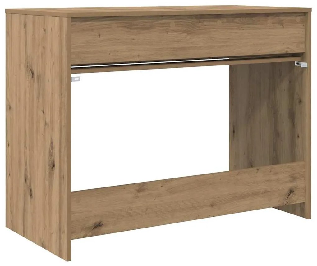 vidaXL Asztal fiókkal tárolóval Artisan tölgy 100 x 50 x 78 cm Faanyag