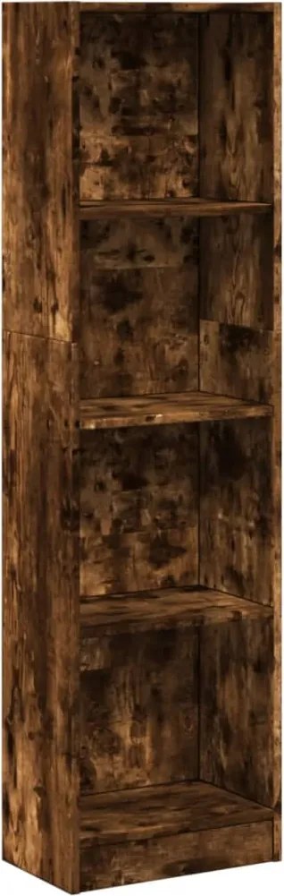 vidaXL füstös tölgy színű szerelt fa könyvszekrény 40 x 24 x 143 cm