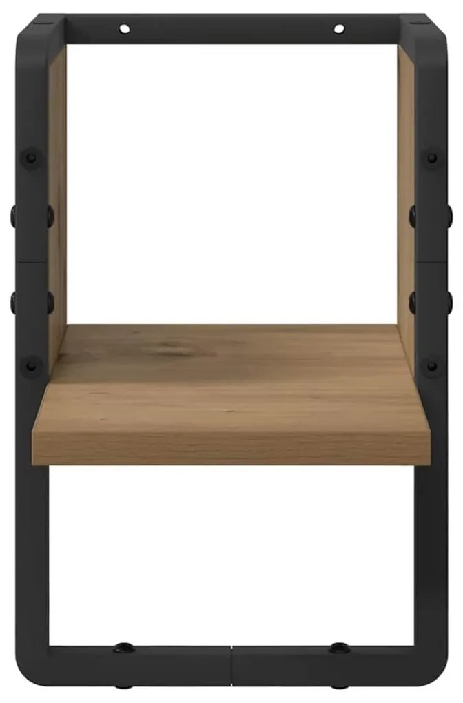 vidaXL Falpolc polcokkal Művészi tölgy 20 x 25 x 30 cm Faanyag