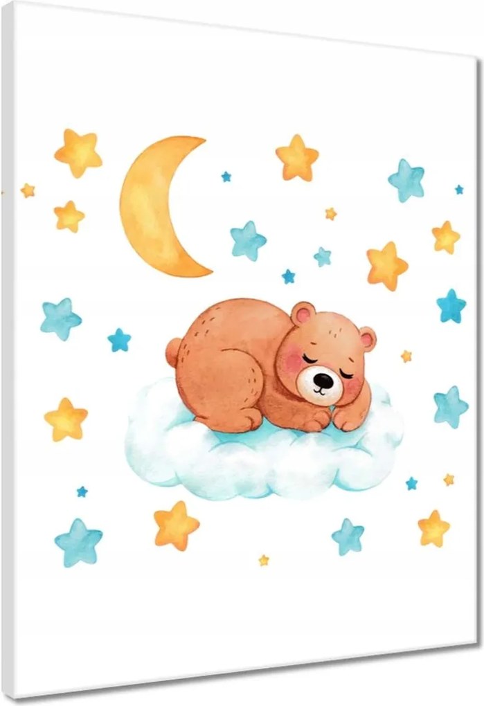 Vászonkép 40x50 Aranyos mackó elment aludni