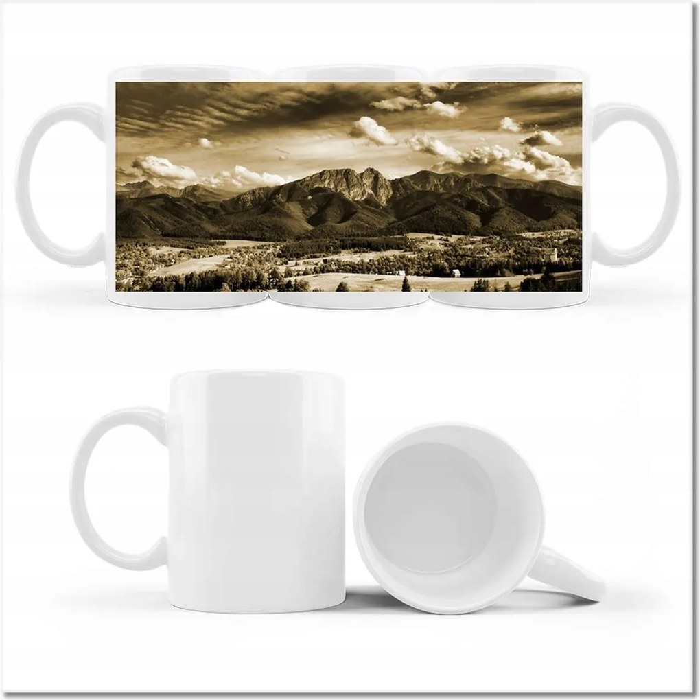 Bögre fényképpel Tátra Lengyel hegyek Kilátás