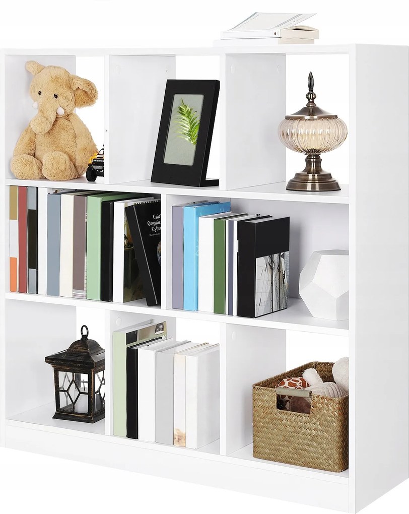 Könyvespolc és dekoráció 8 polc Modern 100cm