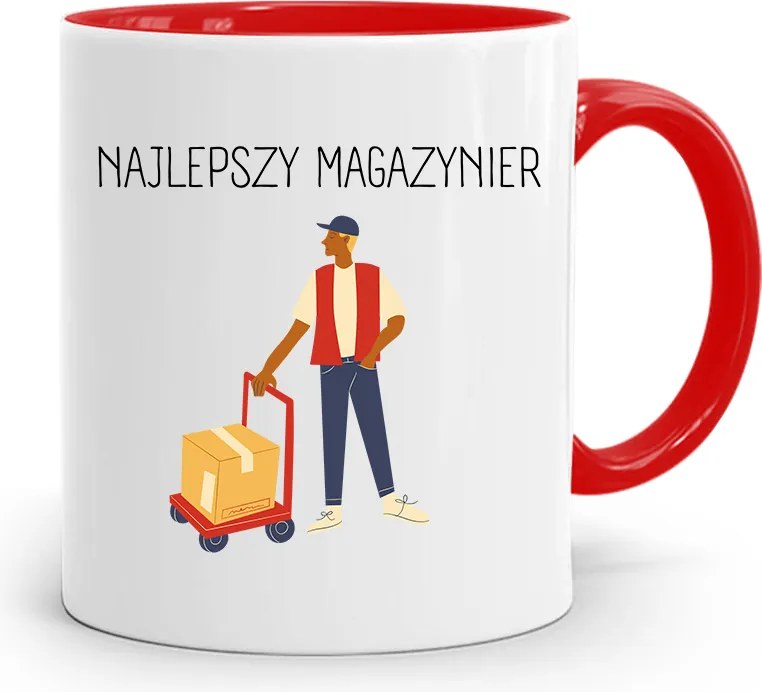 Piros Bögre Raktárosnak A Legjobb Ajándék fényképes nyomtatással