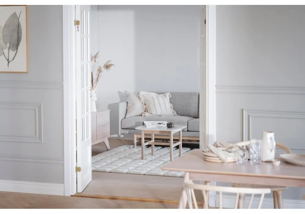 Bővíthető étkezőasztal tölgyfa dekoros asztallappal 190x90 cm Yumi - Rowico