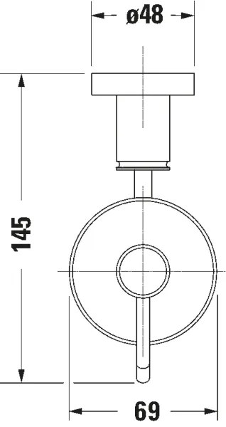 Duravit 99164600 - Falra szerelhető szappanadagoló D-CODE 390 ml opál üveg/matt fekete